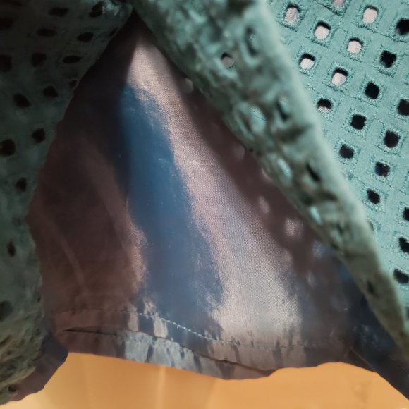 🍋 J Crew Factory Teal Eyelet Tank Top (Size 0) - Picture 8 of 9